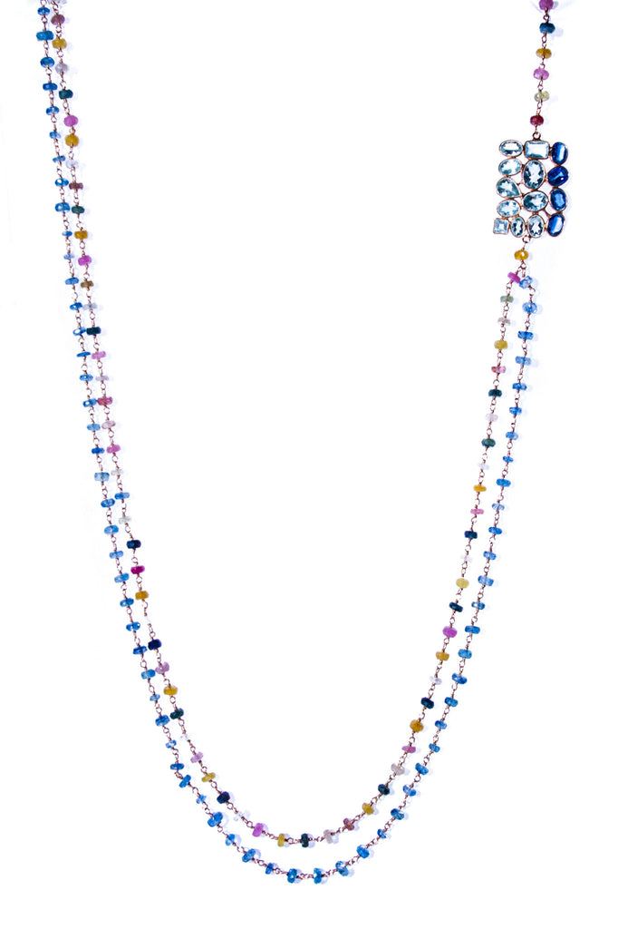 Multi Coloured Sapphires with Aqua Marine and Iolite